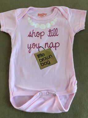 Sara Kety Baby Girls Pink Onesie Short Sleeves Short Sleeves Size 6-12 Month New
